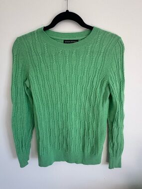 Banana Republic Mint Green Cable-Knit Sweater